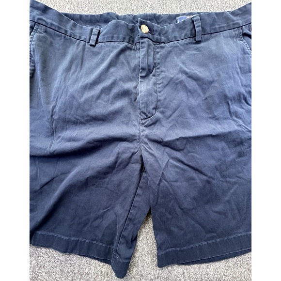 Vineyard Vines‎ Shorts Mens 40 Navy Blue Khaki Flat Front Chino Pockets Golf - Picture 1 of 10